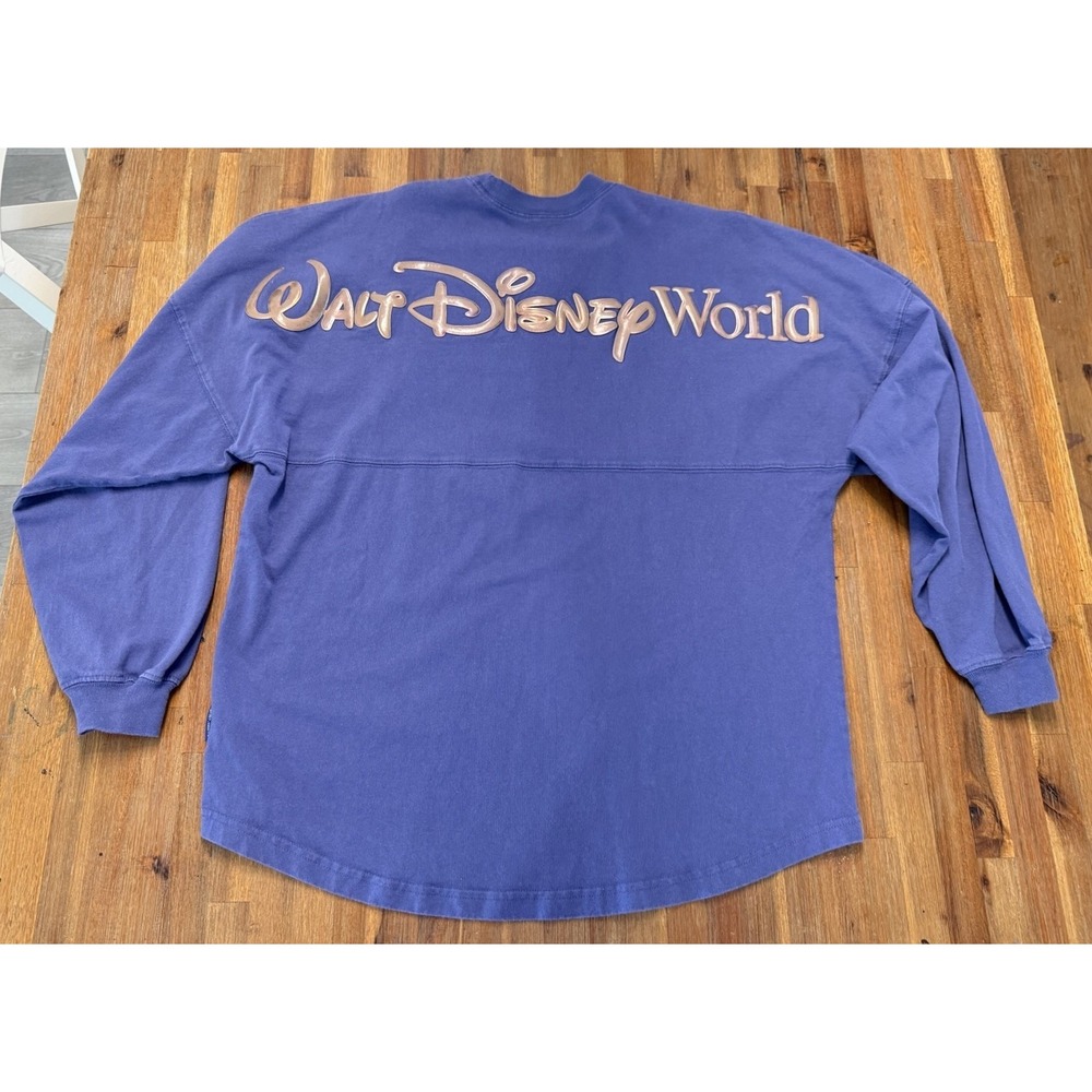 Disney World Parks 50th Anniversary Spirit Jersey Blue Iridescent Shirt SIZE M